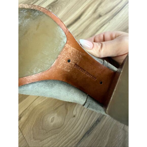 Frye Womens Gray Suede Stacked Block Heel Margaret Shootie Mary Jane Boots Size - Picture 4 of 13